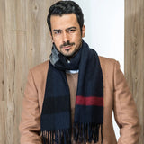 High Quality 100 Wool Scarf Men Autumn Winter