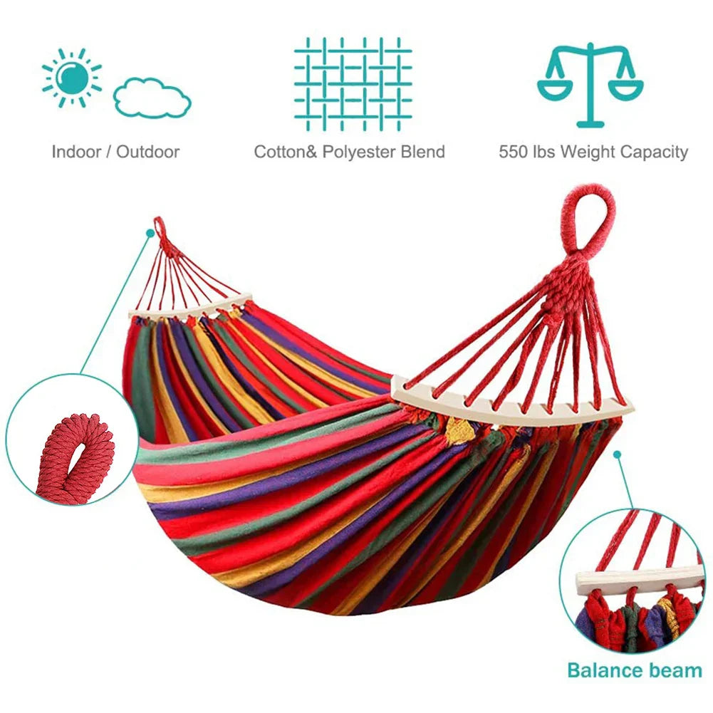 1-2 Person Outdoor Camping Hammock with Carry Bag