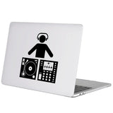 DJ Turntable Music Vinyl Laptop Sticker for Apple