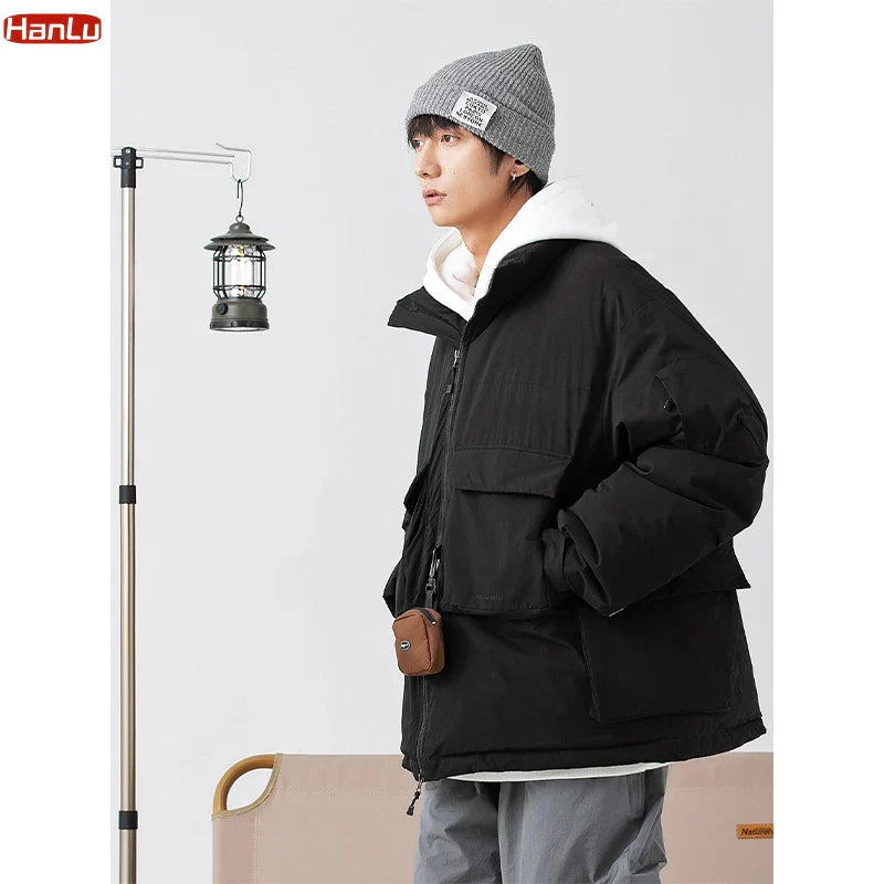 Men Jacket Winter Streetwear Parkas Thicken Warm Many