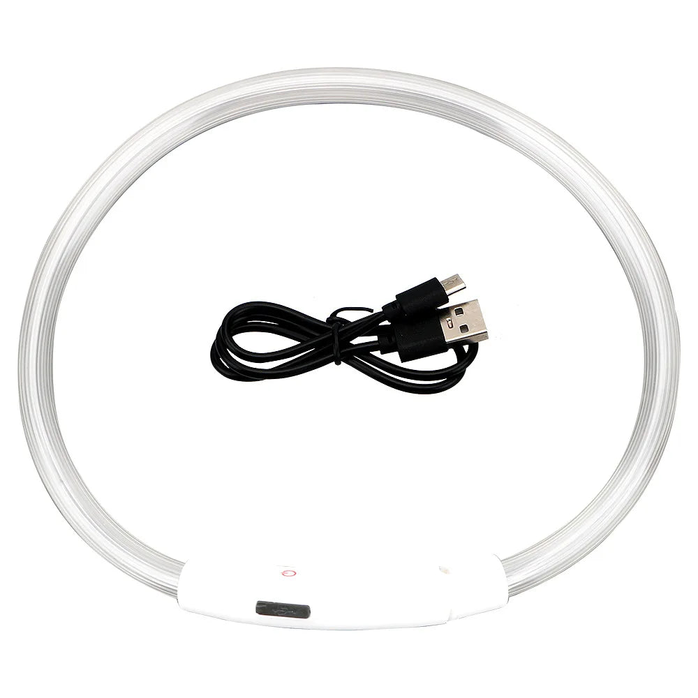 Led Usb Rechargeable Dog Collars Pet Luminous Collar