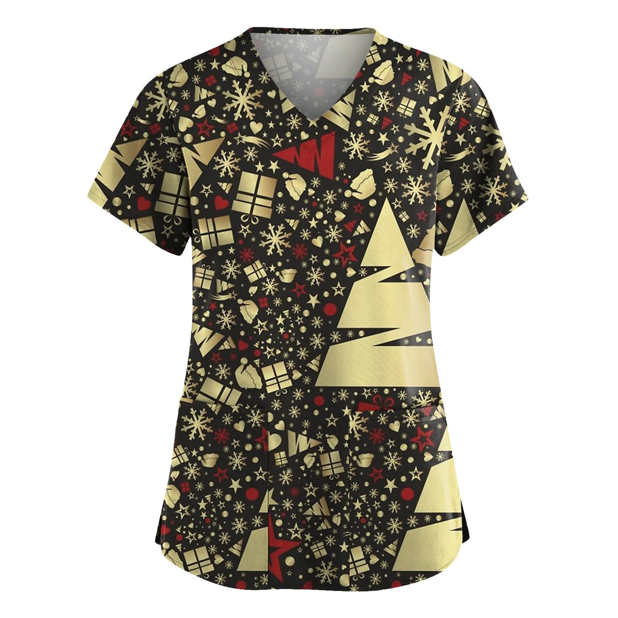 Christmas Cartoon print spa uniform beauty salon Pet