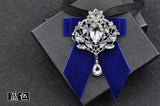 Men's Wedding Bow Tie Pins Set Luxury Rhinestone