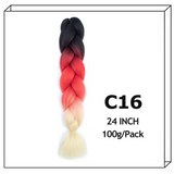 24Inch Synthetic Long Jumbo Ombre Braiding Hair For