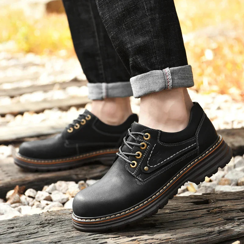 Luxury Cow Leather Men's shoes High Quality Outdoor Work Business Shoes Italian Designer Casual Oxford Formal Shoes Men Footwear