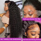 40 46 Inch Water Wave Lace Front Wig