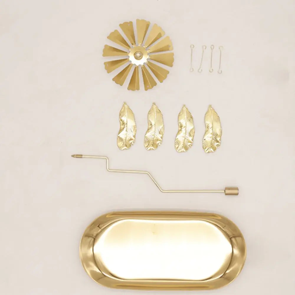 Gold Romantic Rotating Spinning Candle Holder Wedding Party