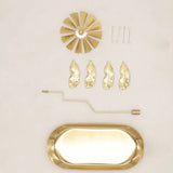 Gold Romantic Rotating Spinning Candle Holder Wedding Party