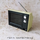 Retro Mini TV Television Watch Dollhouse Scene Model