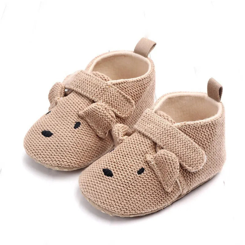 Adorable Infant Slippers Toddler Baby Boy Girl Knit