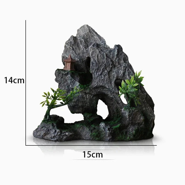 Fish Tank Plant Rockery Multi-style Aquarium Decoration,Resin Artificial