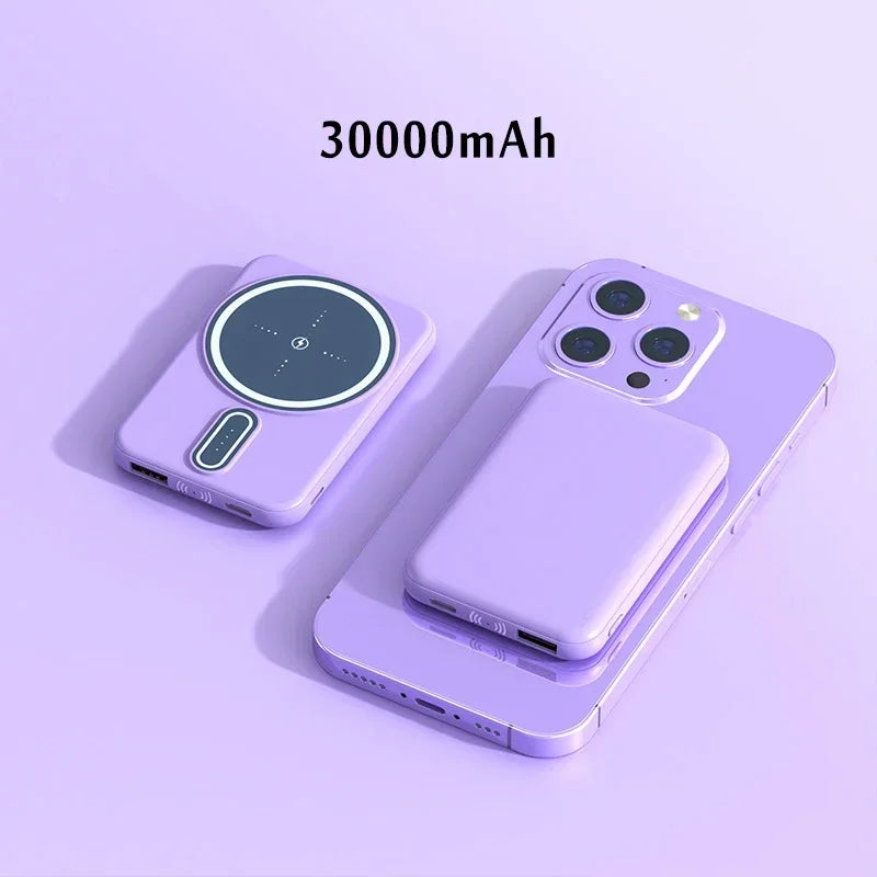 30000mAh Power Bank Magsafe Wireless Fast Charging Thin