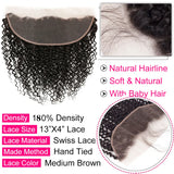 12A Kinky Curly Human Hair Bundles With Frontal