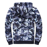 Men's Zip Up Hoodie camouflage Heavyweight Winter Sweatshirt