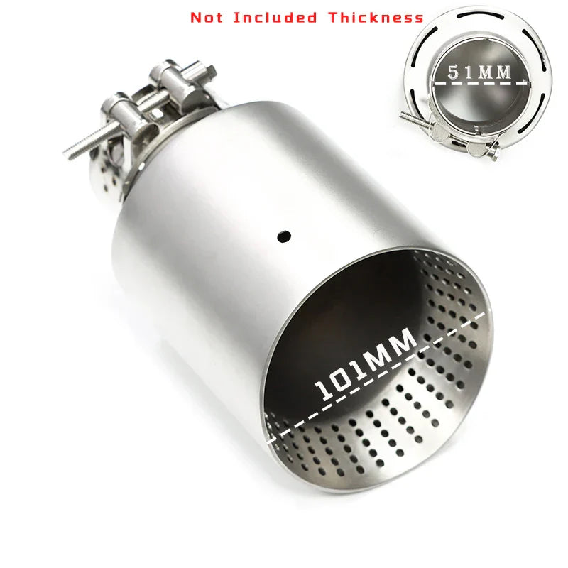 1 Pcs Matte Stainless Steel Car Exhaust Tip