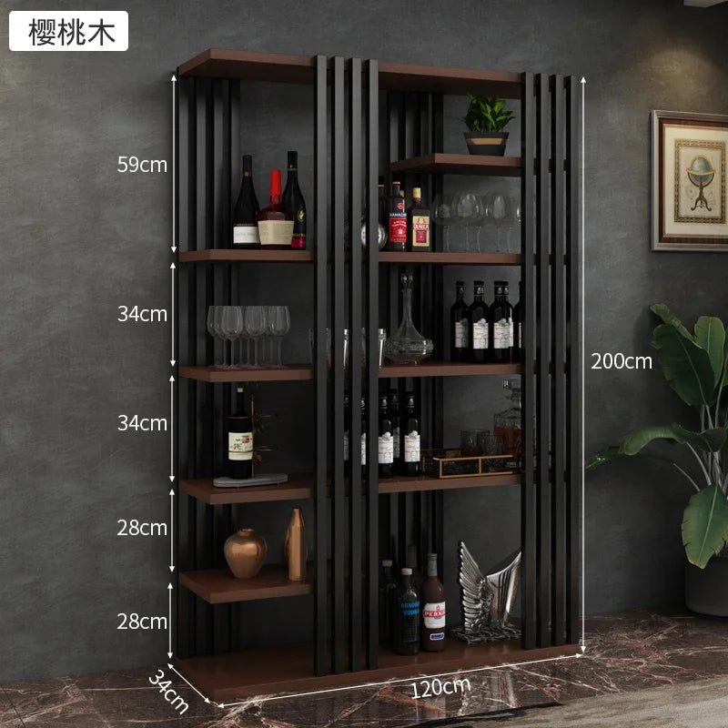 European Iron Bar Wine Cabinets Retro Display Cabinet