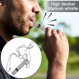 Safety Whistle Compact Alloy Emergency Whistle with High-decibel