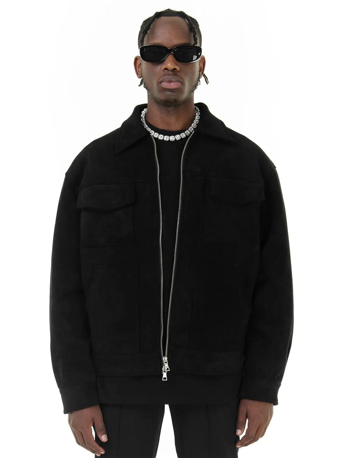 Vintage High Street Suede Material Crock Jacket With