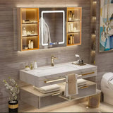 Modern Slate Bathroom Cabinet with Smart Mirror Ceramic