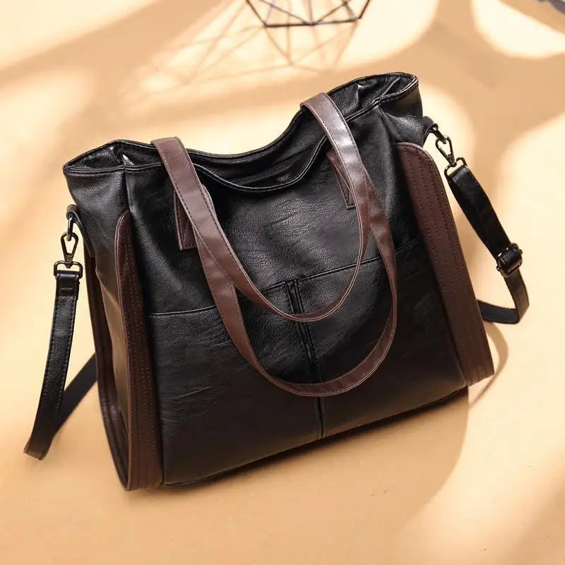 Large Capacity Handbags Women Soft Leather Shoulder Crossbody