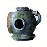 1pc Resin Diving Helmet Wreck Aquarium Fish Tank