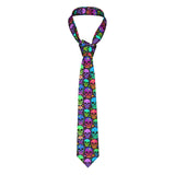 Mens Tie Classic Skinny Haloween Scary Skull Neckties