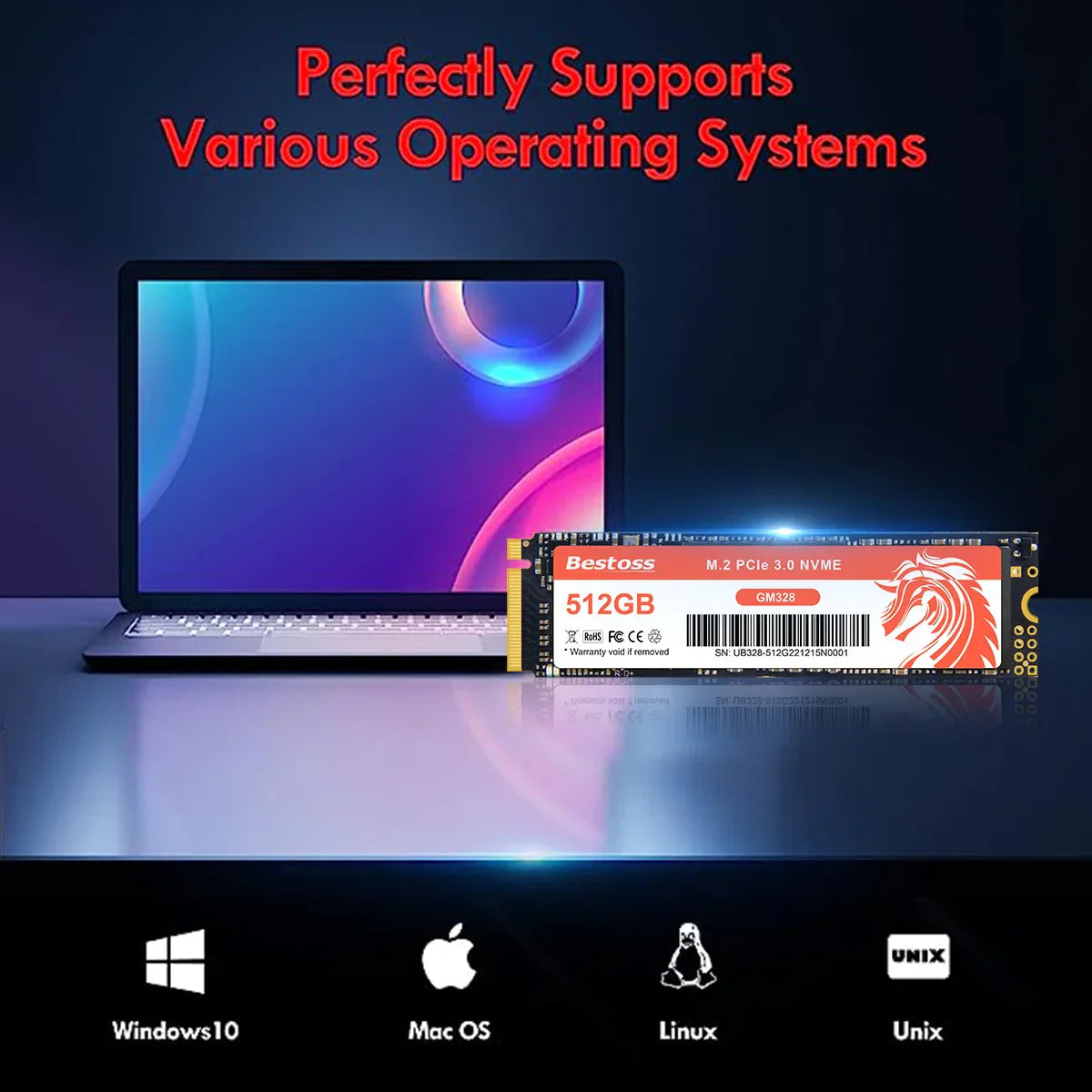 Bestoss Nvme M2 Ssd 1tb Notebook Ssd Nvme