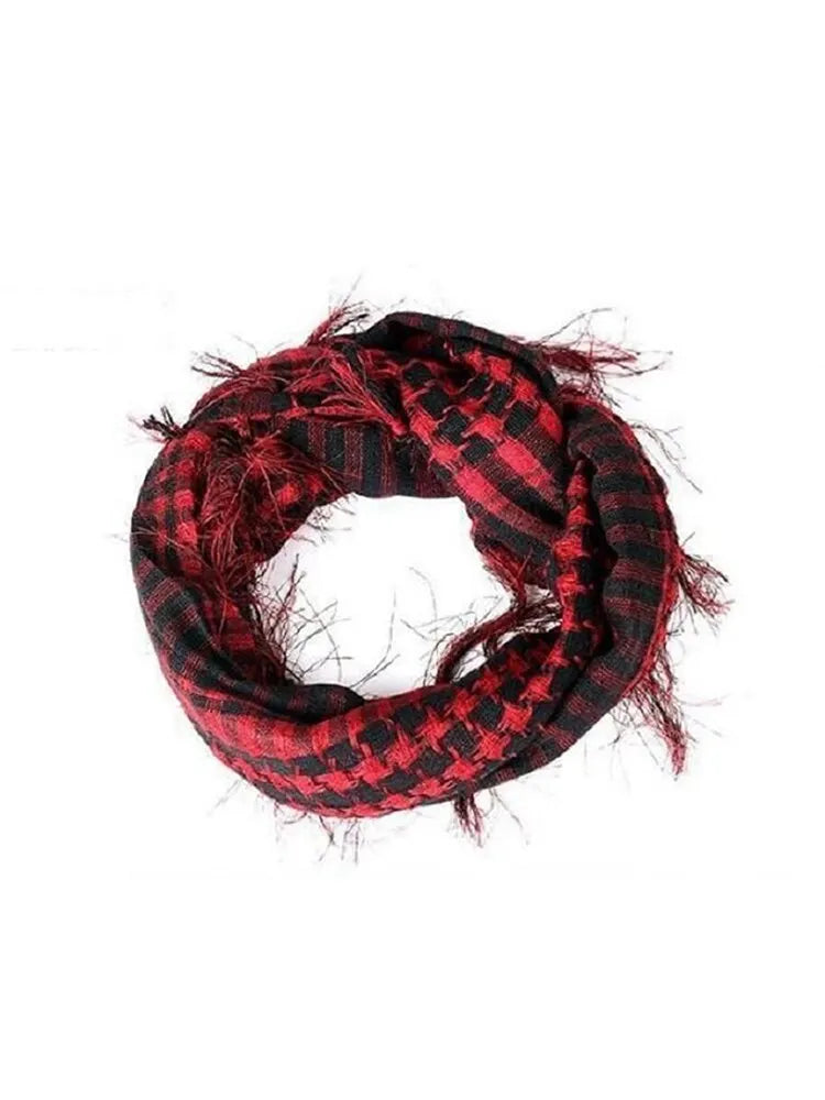 Arab Square Scarf Muslim Shawl Plaid Stripe Printed