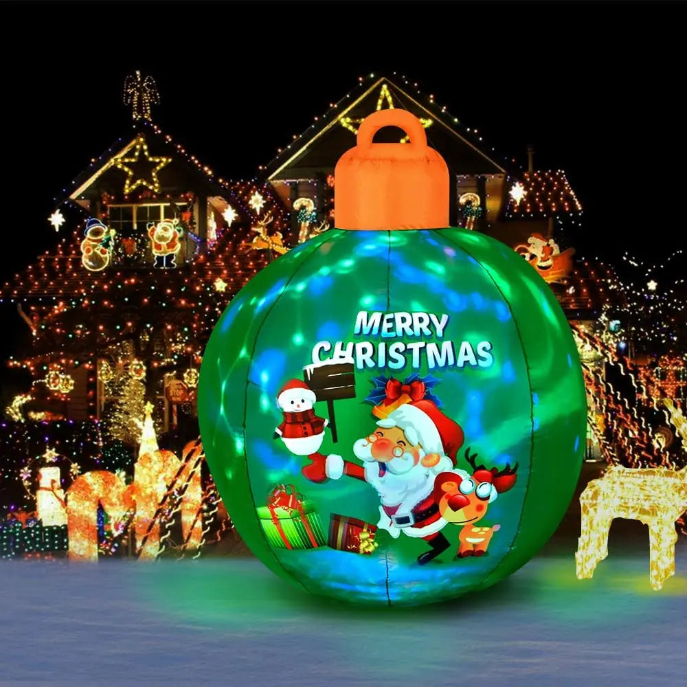 Light up Inflatable Christmas Ball Air Blower Christmas