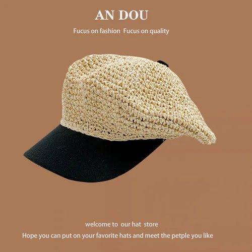 Spring Summer Korean Sweet Big Brim Straw Sun