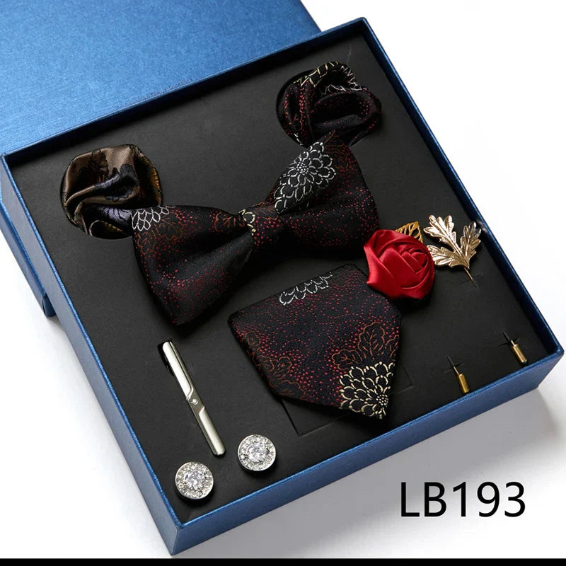 Luxury Quality Tie Set With Necktie Bowtie Pocket