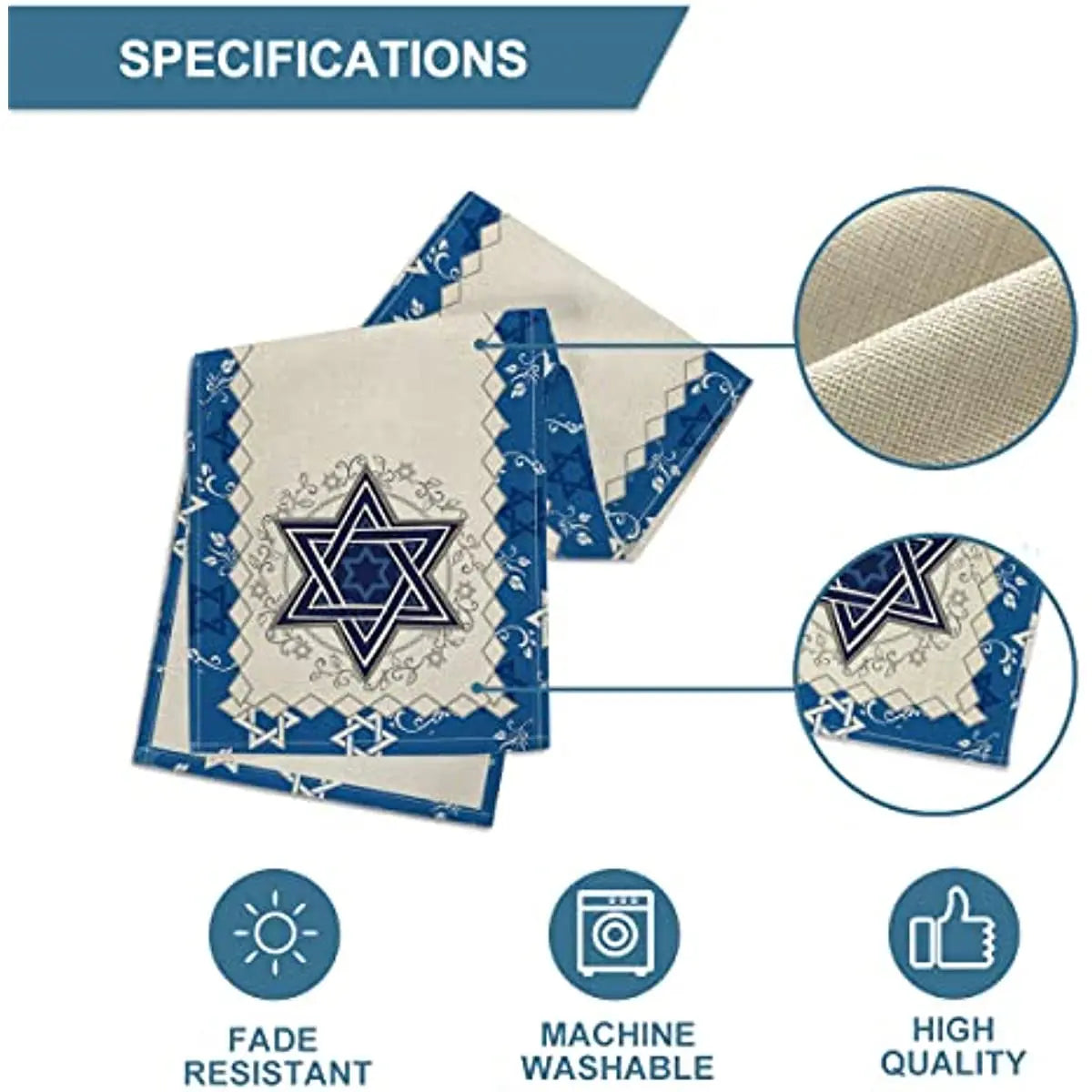 Jewish Menorah Hanukkah Holiday Kitchen Dining Table Decoration