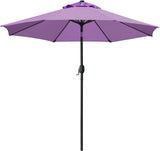 9' Patio Umbrella Outdoor Table Umbrella with 8