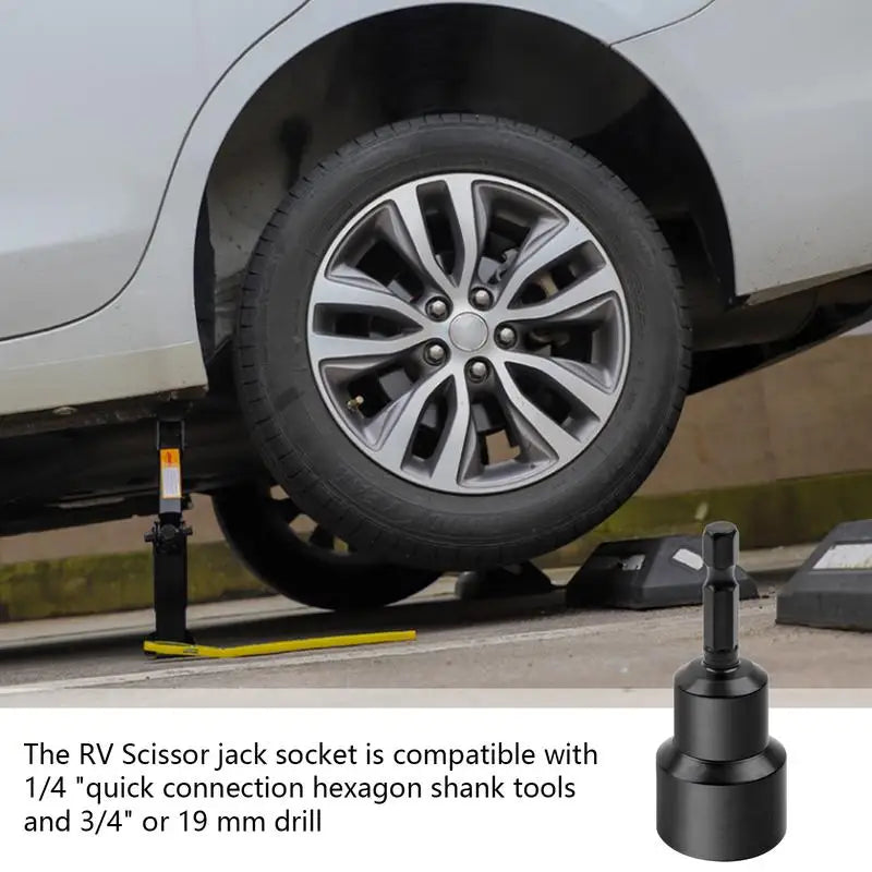 RV Leveling Scissor Jack Socket Drill Adapter Camper