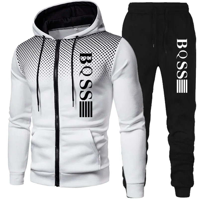 Costem for Men Clothing Spotted Sweatshirt Suit Hoodie