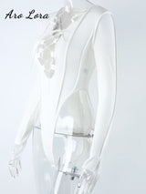 Aro Lora Ribbed Knitted Long Sleeve Tie Up