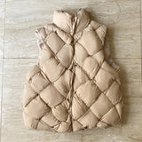 Fashion Weave Vest Men Winter Padded Vests Puffer