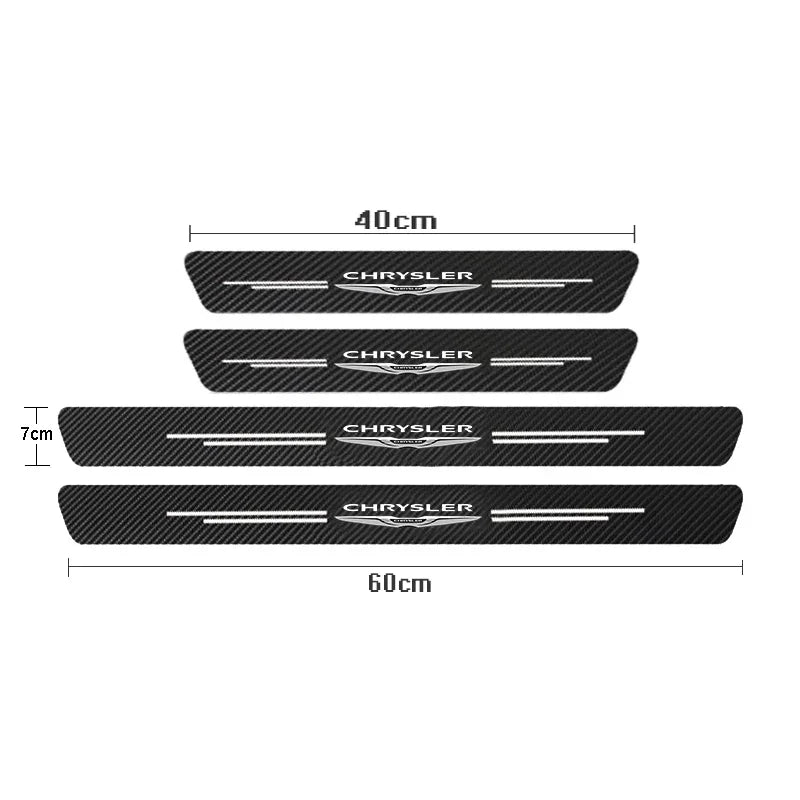Car Door Sill Protector Carbon Fiber Threshold Decals