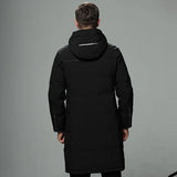 Men Long Duck Down Coats New Winter Hooded