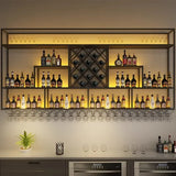 Industrial Display Wine Cabinets Storage Metal Cellar Restaurant