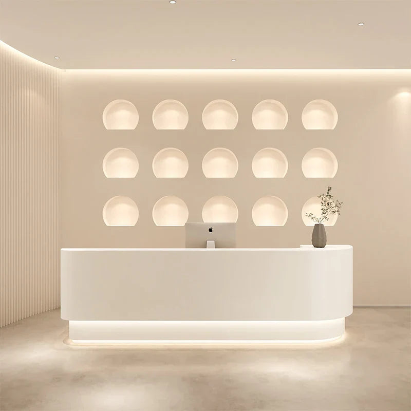 Front Service Reception Desks Luxury Counter Corner Cash