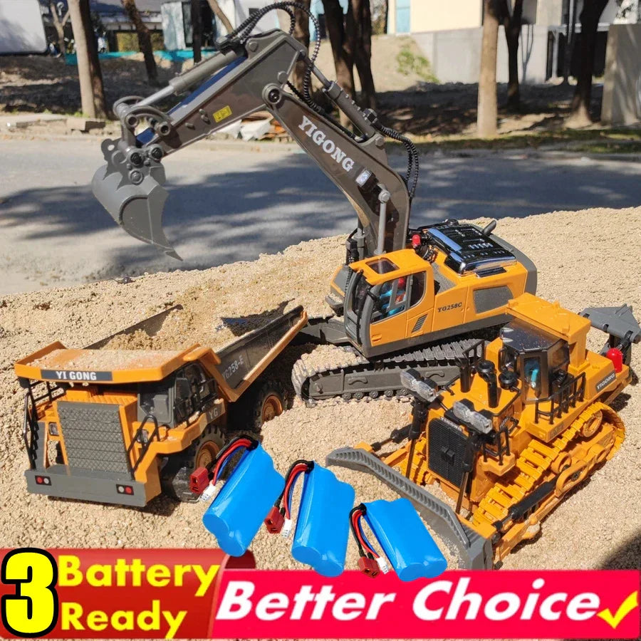 4WD Children Remote Control Excavator RC Car Alloy