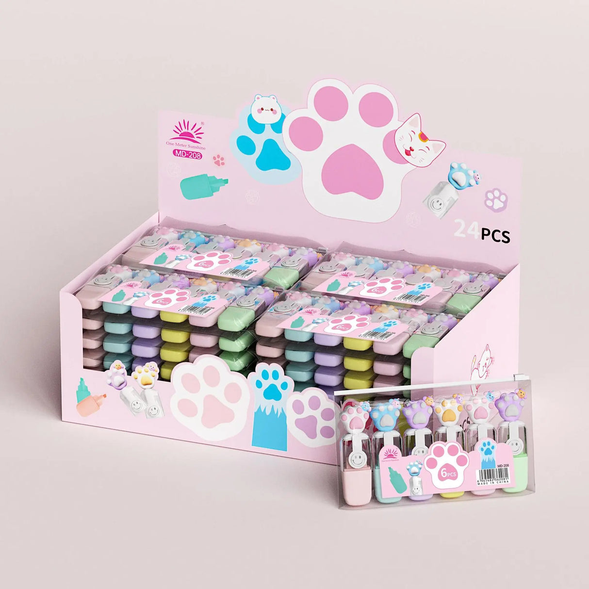 36pcs Sanrio 6color Highlighters Kawaii My Melody Kuromi