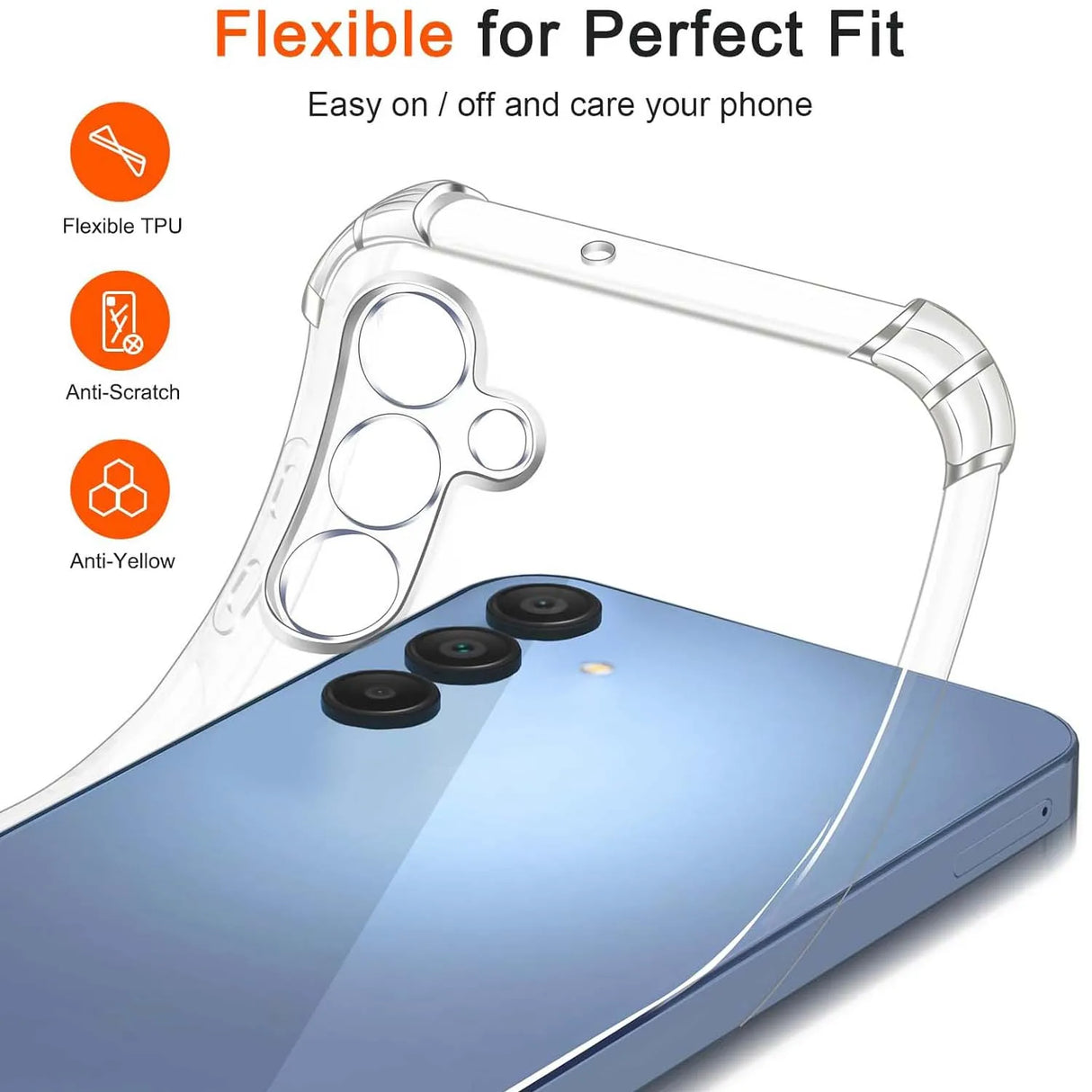 Luxury Clear Phone Case For Samsung Galaxy A15