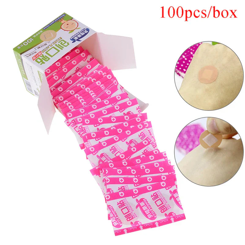 100pcs/pack Outdoor Medical Adhesive Sticker Wound Paste Waterproof