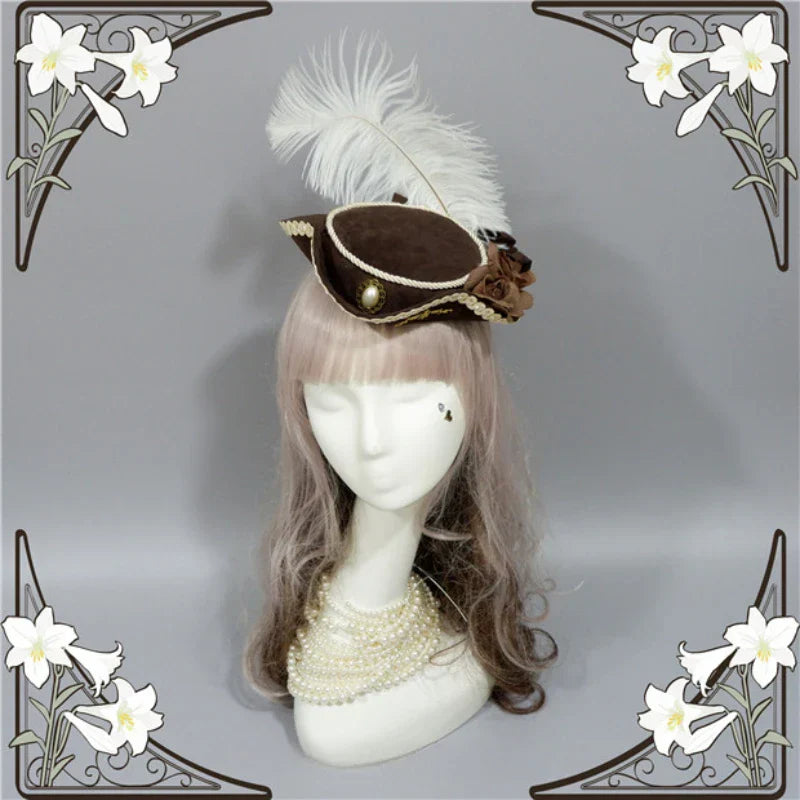 Handmade Customized Lolita Exclusive Original Palace Retro Feather