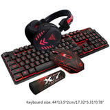 4Pcs/Set K59 Mechanical Wired USB Keyboard Illuminated Gaming