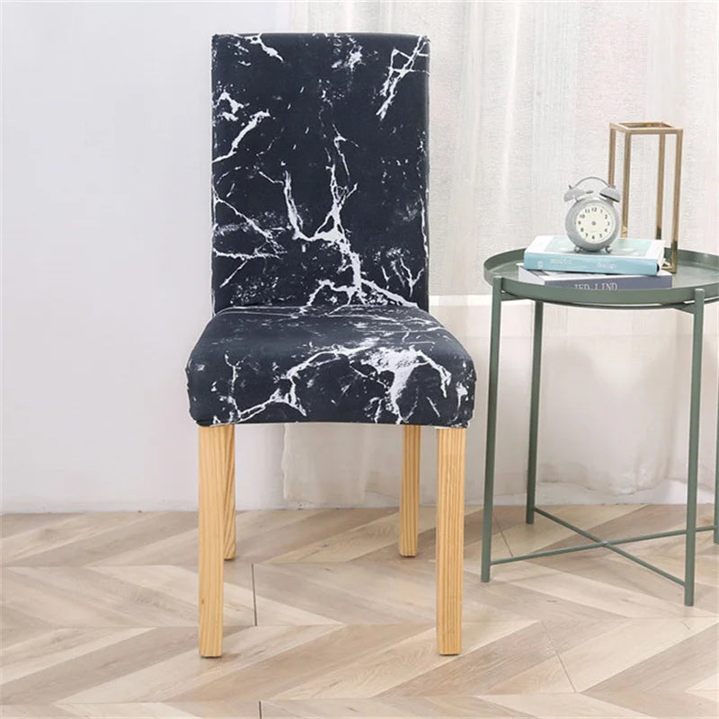 Printed Chair Cover Elastic Seat Chair Slipcovers Removable