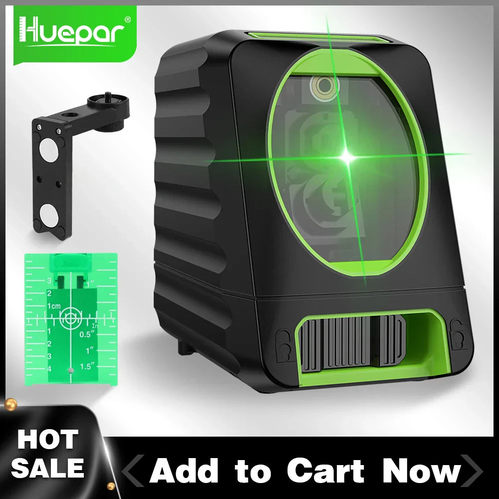 Huepar 150ft/45m Cross Line Laser Level 2 Lines