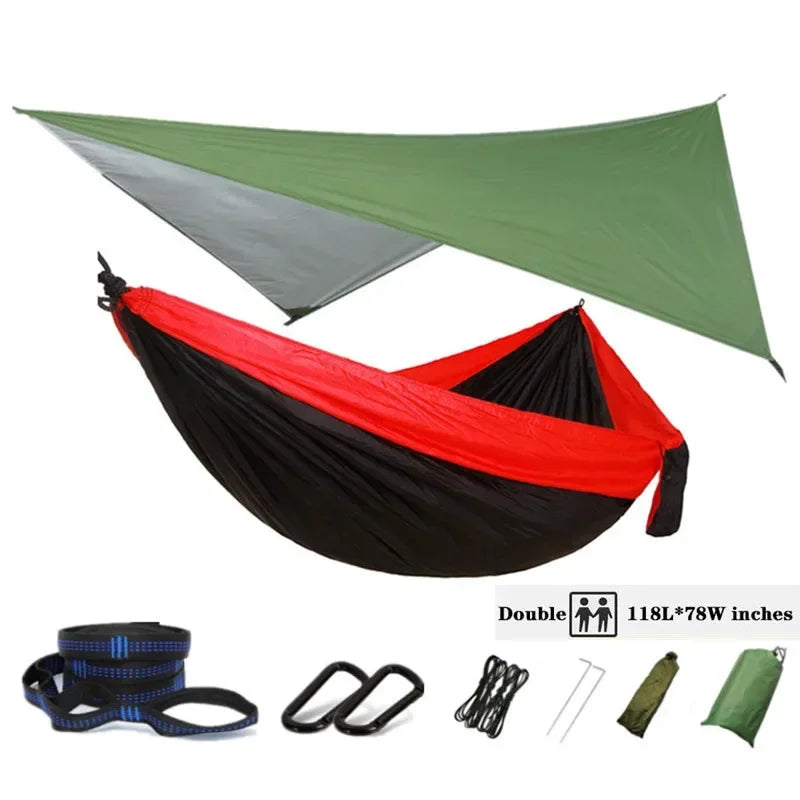 Oversized Double 118inx79in Hammock with Tree Straps and